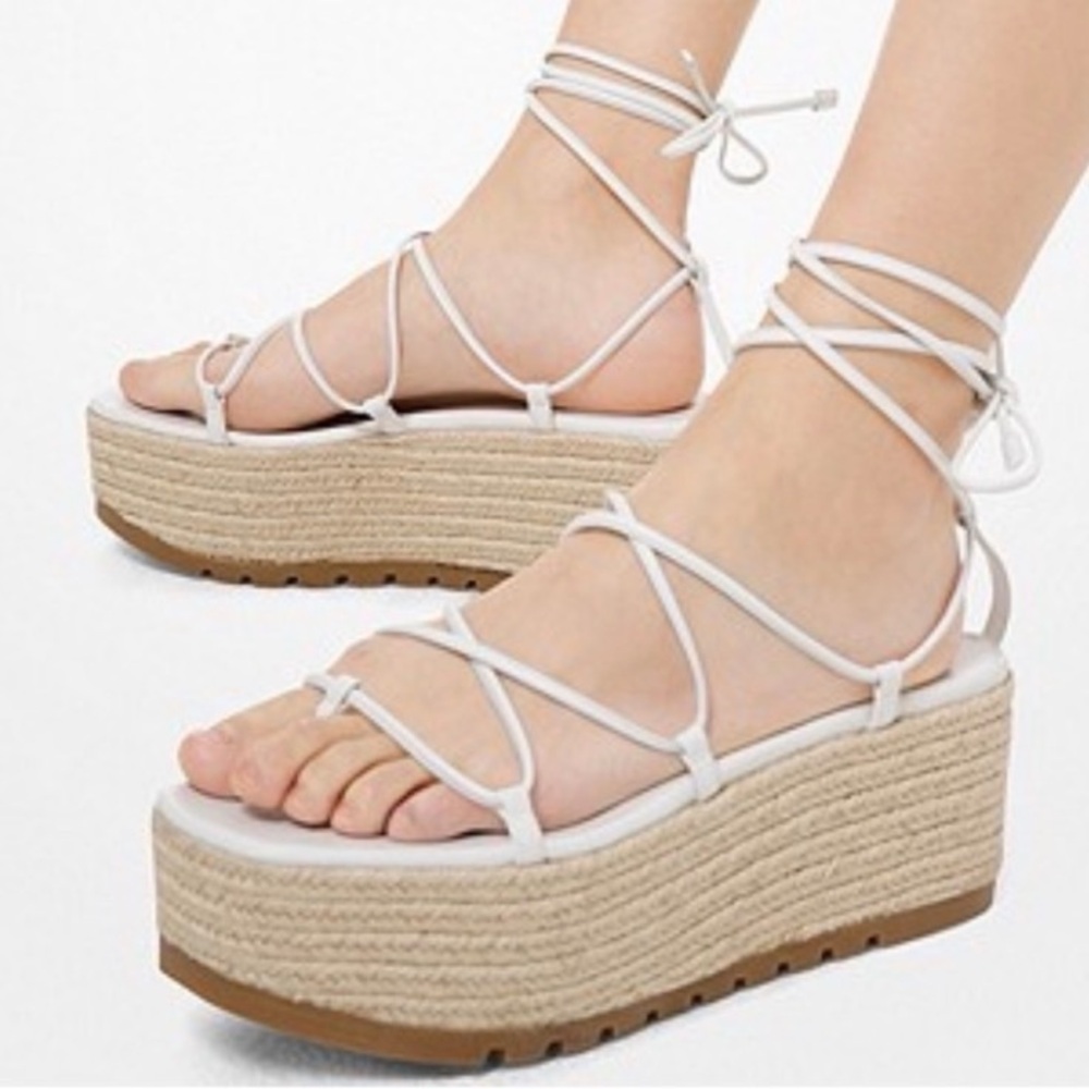 Michael Kors Collection Cream Espadrille Sandals